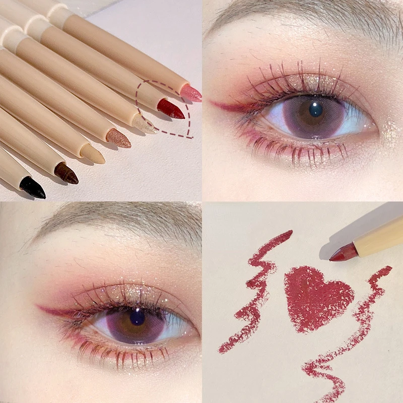 Eyeliner Pearlescent Brightening Recumbent Silkworm Pencil Extremely Fine Glue Pen Waterproof Long-lasting Pink Eyeshadow