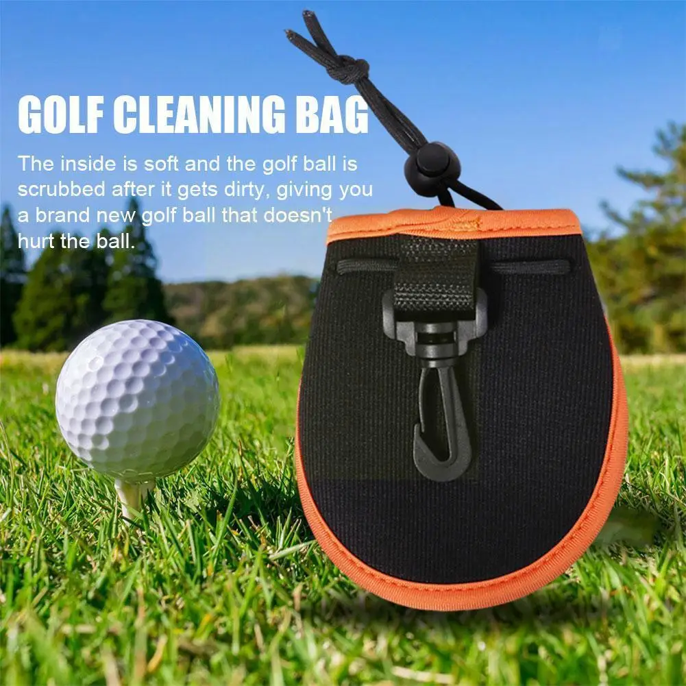 

Portable Golf Ball Cleaning Bag Nylon Durable Soft Sports Bags Training Storage Golf Golf Wiping Accessories H5k3