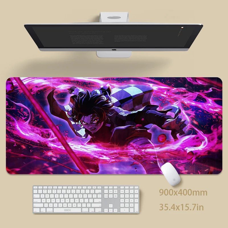 

Mouse Pad Demon Slayer Table Mats Computer Mousepad Keyboard Mat Big Desk Pad 100x50cm Large Gamer Mousemats Mausepads Mouse Mat