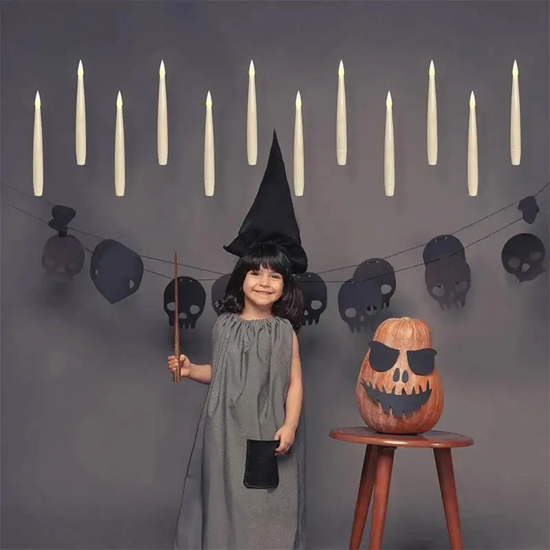 Беспламенные плавающие свечи 12X украшение на Хэллоуин мерцающие теплые