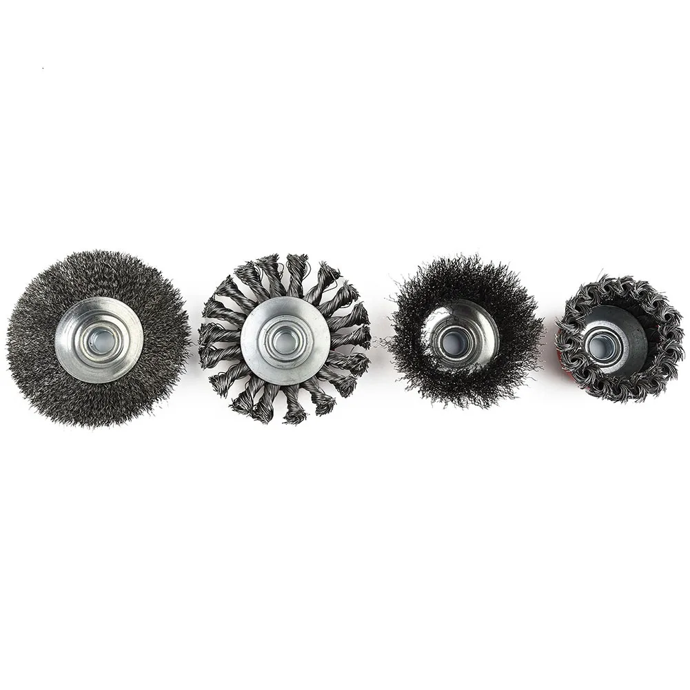 

Durable Cup Brush Set Wire Wheel Wheel Brush Wire Wheel Brush 5/8-11 Threaded Carbon Steel For Arbor Angle Grinders