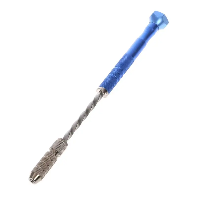 

Semi Automatic Spiral Blue Mini Micro Hand Drill Chuck + 10 Pcs Twist Drill Bits Tool 0.8-3mm