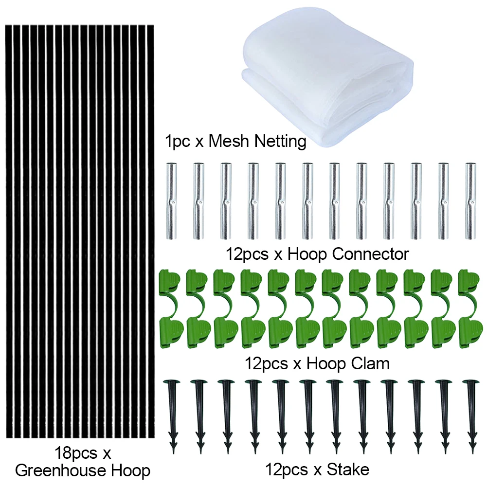 

Набор сетчатых зажимов для сада, многоразовый зажим «сделай сам» для поднятой кровати, инструмент для садоводства, овощей, фруктов, 18 теплиц, обруч, простая установка