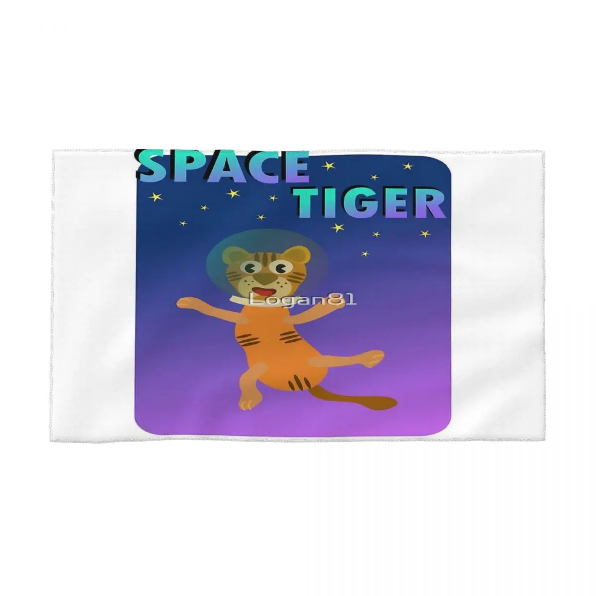 Space Tiger 40x70cm Face Wash Cloth Brightly Printed Suitable for Bathroom Personalised Pattern