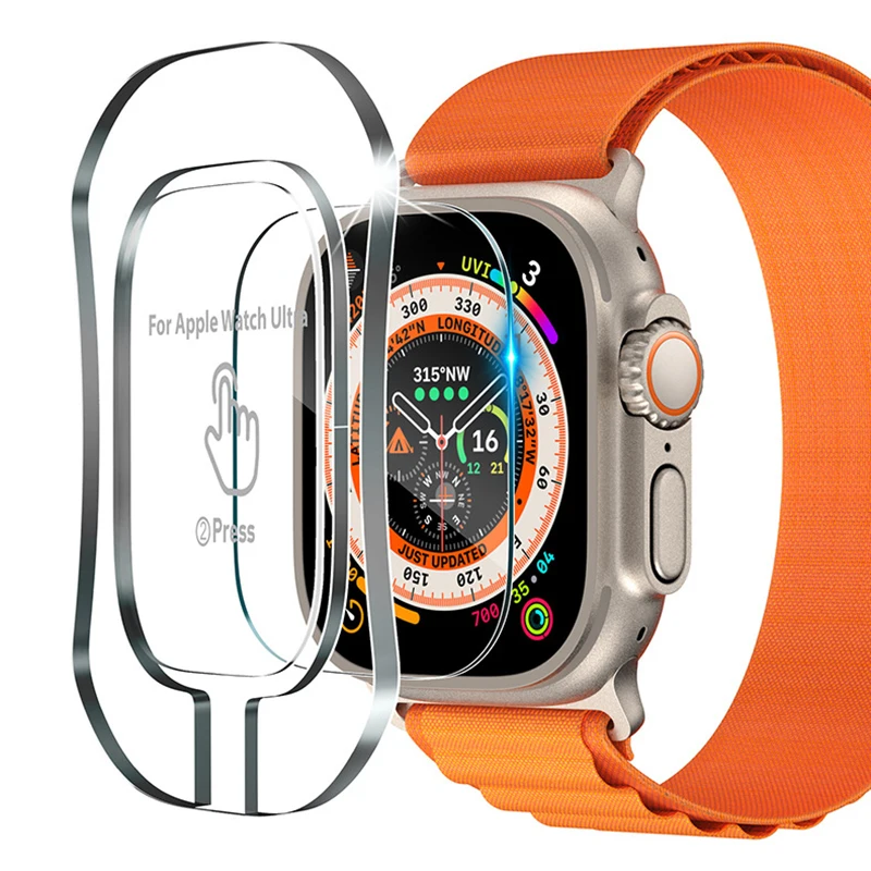

Tempered Glass Film For Watch Ultra 2 49mm With Alignment Tool HD Screen Protector For Watch Ultra 49mm Easy Install Kit
