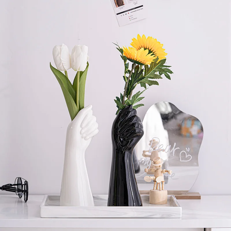

Minimalist Hydroponic Flower Vase, Living Room, Tabletop, Light Luxury Decoration, Ins Style Cross-border Ceramic Vase