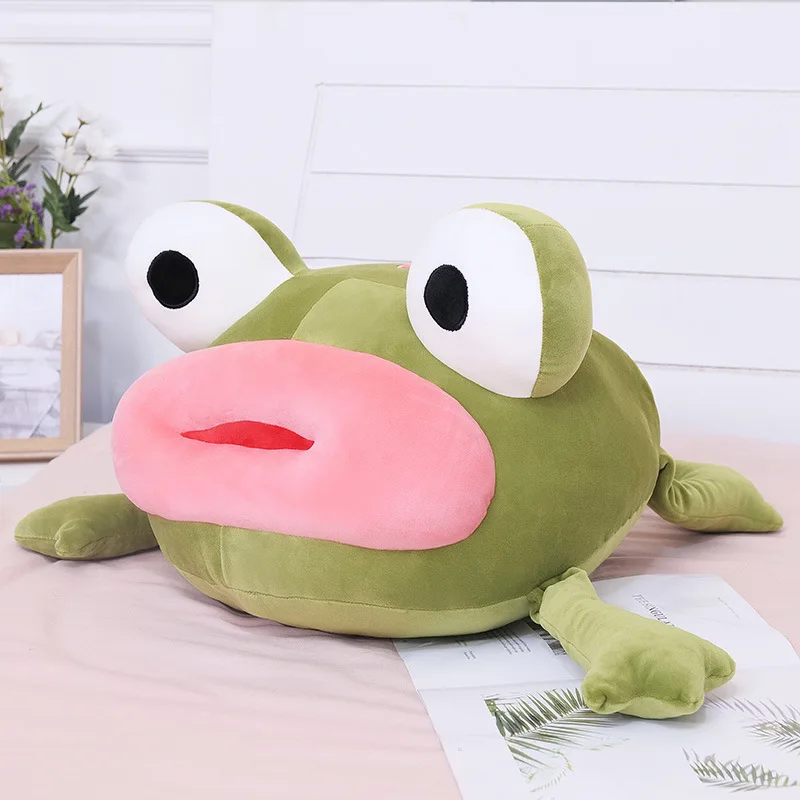 Уродливая Милая удивленная лягушка, плюшевая игрушка, кавайные длинные ноги, большие глаза, кукла лягушка, забавное выражение лягушки, супер яркие плюшевые игрушки