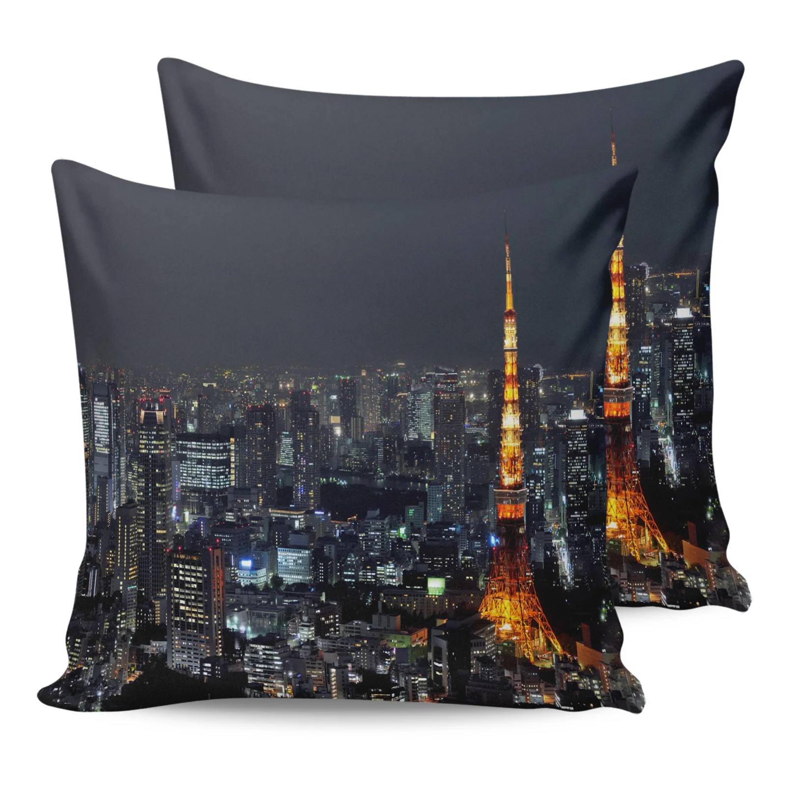 

2PC Pillowcase City Night Cityscape Sofa Cushion Cover Bedding Dakimakura Pillow Cover House Home Decorative Pillow Cases