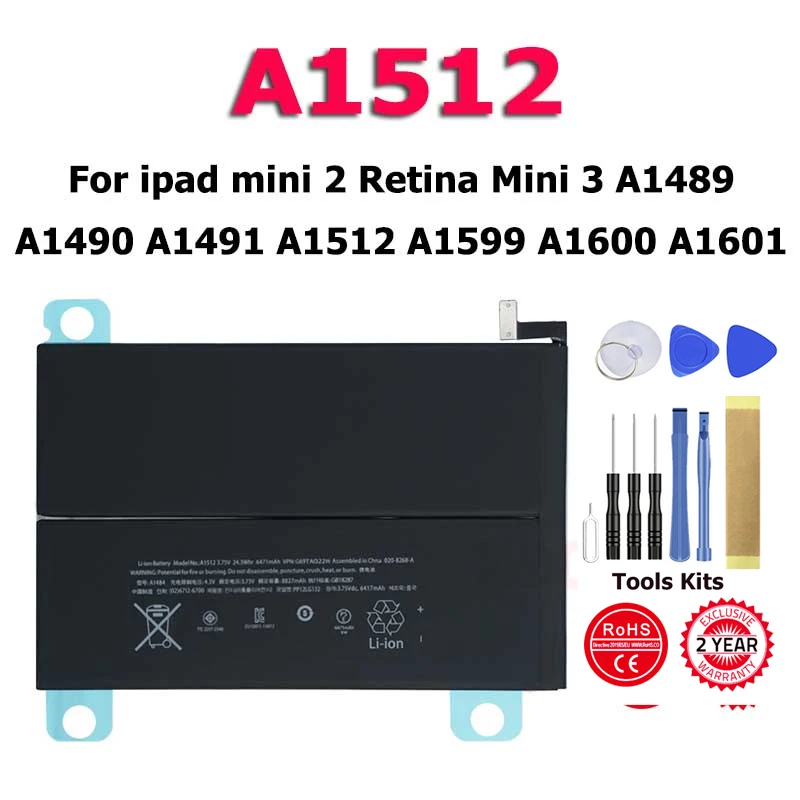 

Аккумулятор 100% для Apple IPad Mini 2 Retina Mini 3 A1489 A1490 A1491 A1512 A1599 A1600 A1601 в наличии