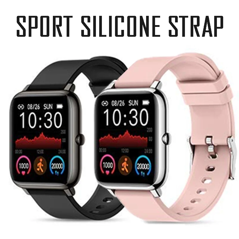 Ремешок для часов 20 мм для Amazfit GTS 2/3/2e/GTS 2 Mini из силикона на запястье браслет bip для Samsung Galaxy Active 40/44 мм.