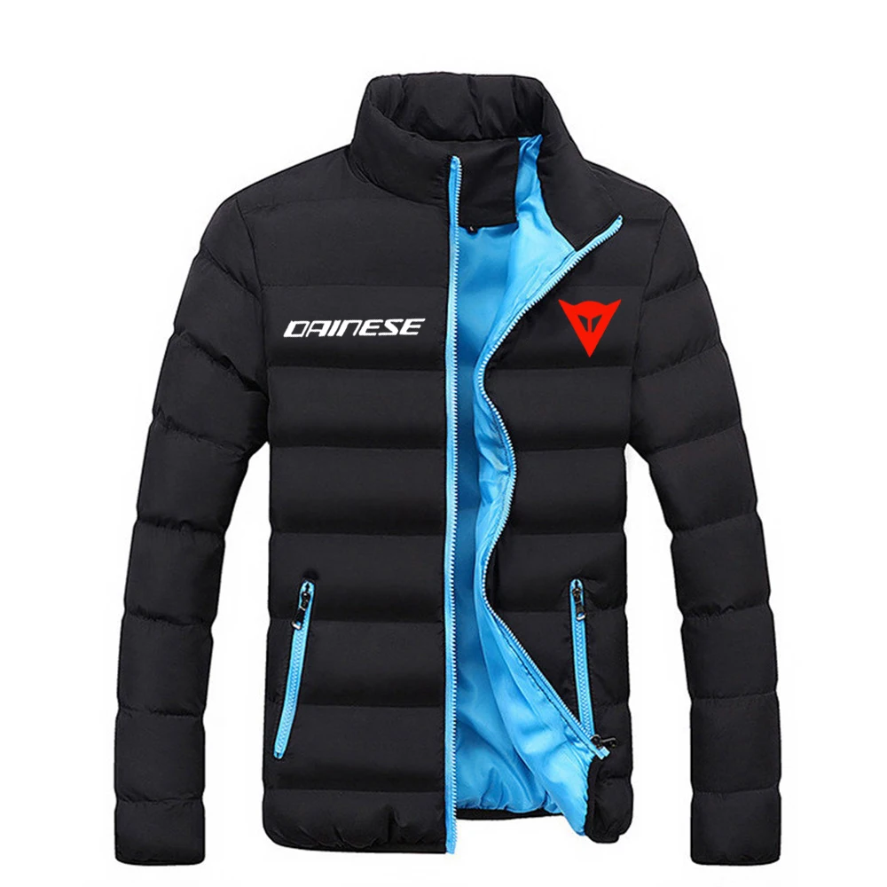 2022 novos homens parka outono inverno casaco sólido gola zíper fecho bolsos casual puffer quente jaqueta streetwear