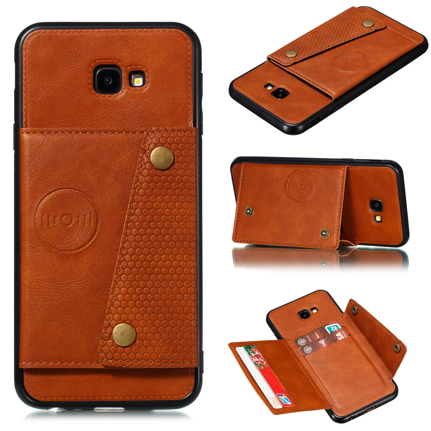 

Wallet Case for SamsungJ4 plus J6prime J4core M30S M62 M21 A40S Leather Back Cover Shockproof Protective with Card Holder