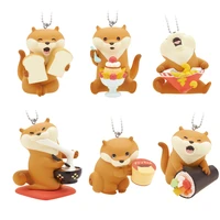 genuine cartoon animation japanese qi tan gacha cute lie otter 2 pendant q version animal model toy