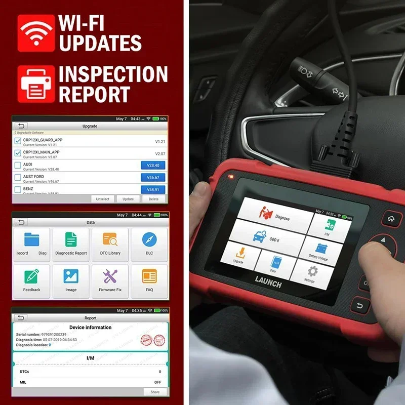 GL НОВЫЙ LAUNCH CRP123X V2.0 OBD2 сканер автомобильный считыватель кодов автомобильные
