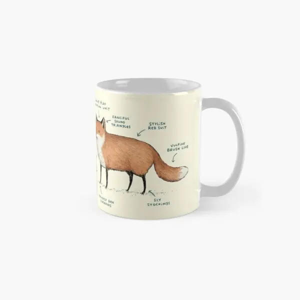 

Anatomy Of A Fox Classic Mug Handle Round Drinkware Picture Design Tea Photo Cup Gifts Image Coffee Printed Simple