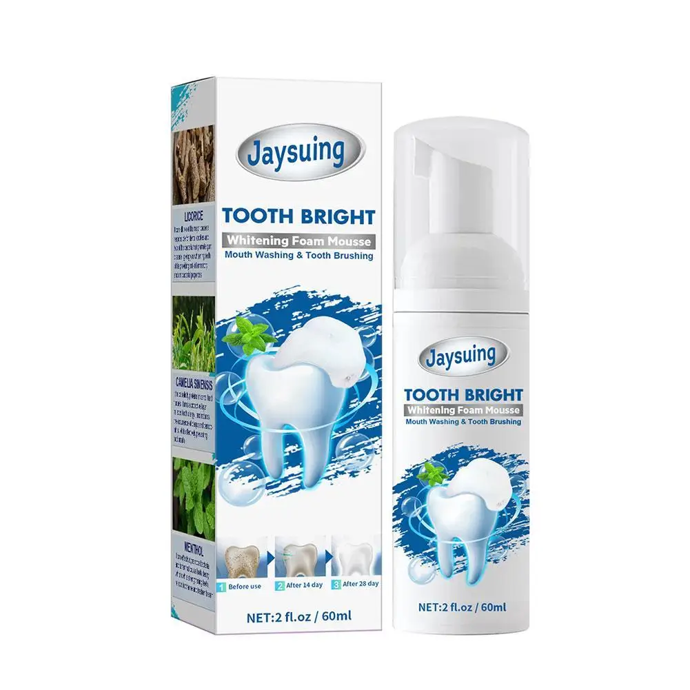 

60ml Teeth Whitening Mousse Dental Care Tooth Remove Toothpaste Clean Foam Stain