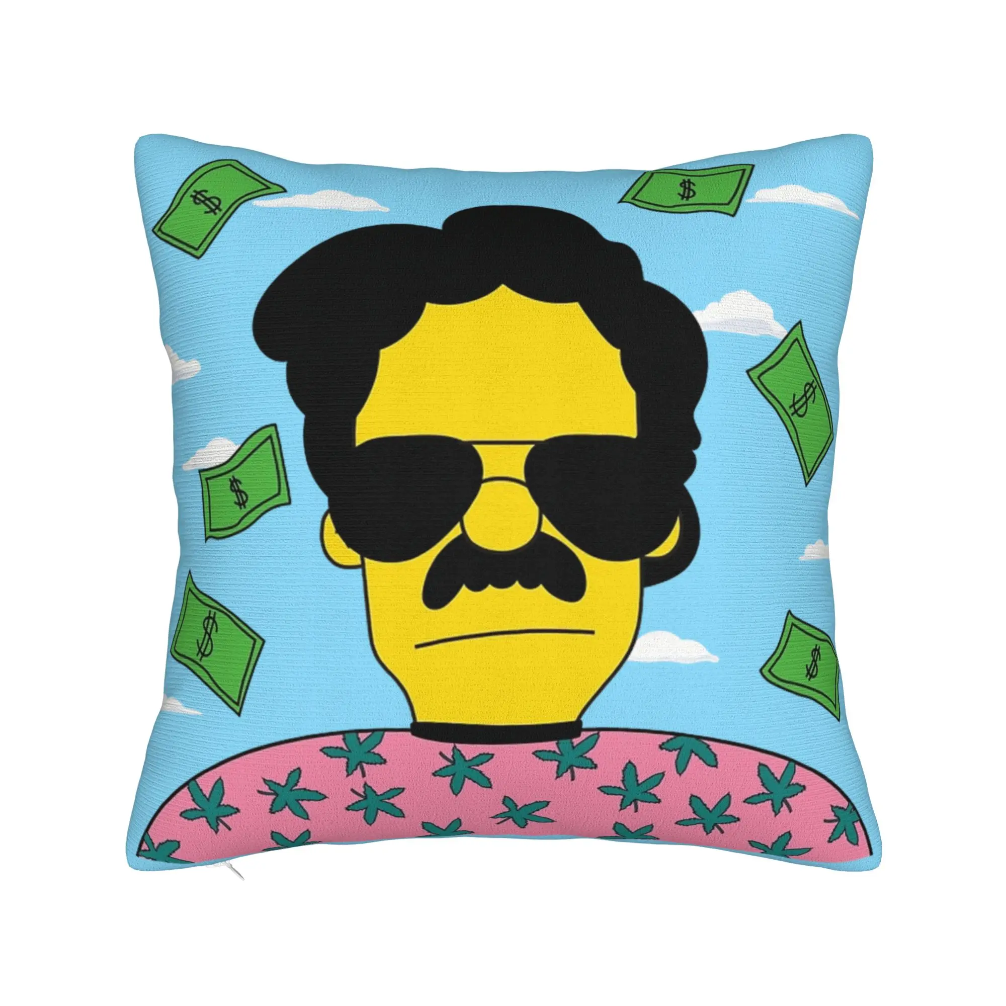 Фото Наволочка Pablo Escobar, мягкая полиэстеровая декоративная наволочка для подушки, квадратная, 45*45 см. №1