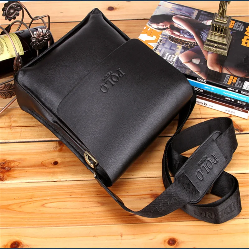 Luxury Vintage Man Bags Waterproof PU Leather Business For 2023 Men's Messenger Crossbody Fashion Casual Handbag Shoulder Bag