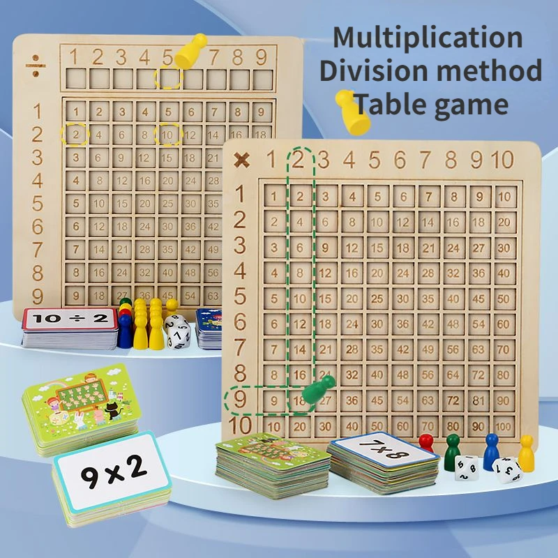 

Wooden Montessori Multiplication Division Method Game Kids Educational Toys Math Counting Board Interactive Thinking Game