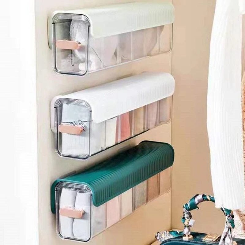 

Настенный Прозрачный органайзер для хранения нижнего белья и трусиков, 6 ячеек