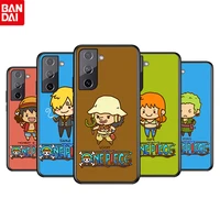 cute anime one piece for samsung galaxy s22 s21 s20 ultra plus pro s10 s9 s8 4g 5g tpu soft black silicone phone case capa cover
