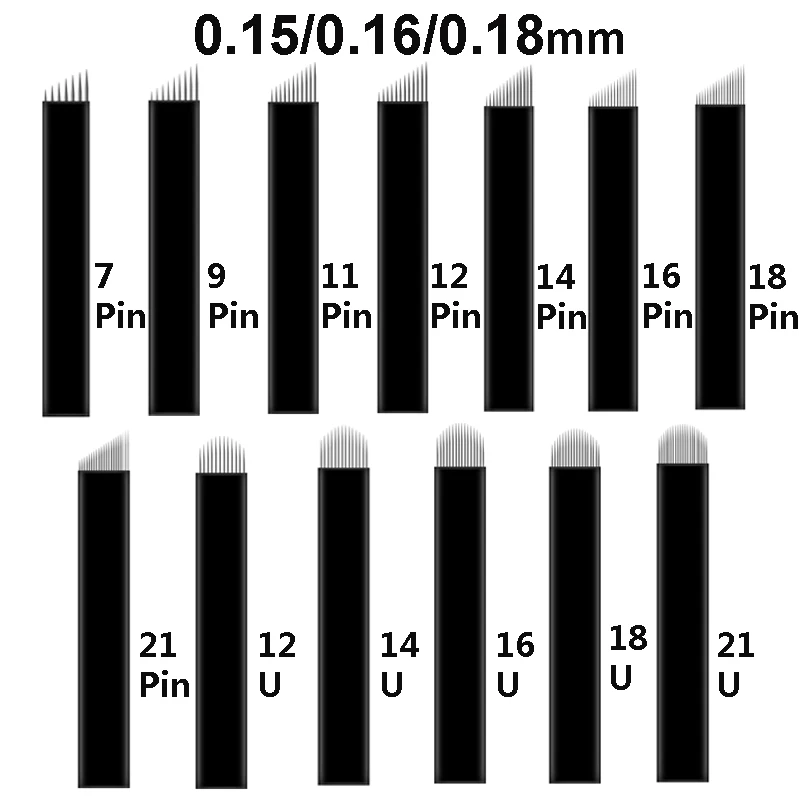 

Extremely Thin 0.15MM Nano Tebori Blades Microblading Needles Permanent Makeup Needle Eyebrow Manual Tattoo Needles Blade 3D