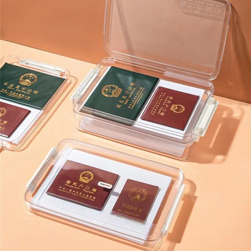 

Card Pack Artifact Document Box Rugged And Durable File Box Collectibles Storage Box Orderly Storage Crystal White Pet Abs