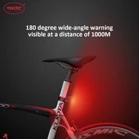 cycling taillight bicycle light waterproof led charging rear lights lamp warning flashlight lantern mountain bike accessories