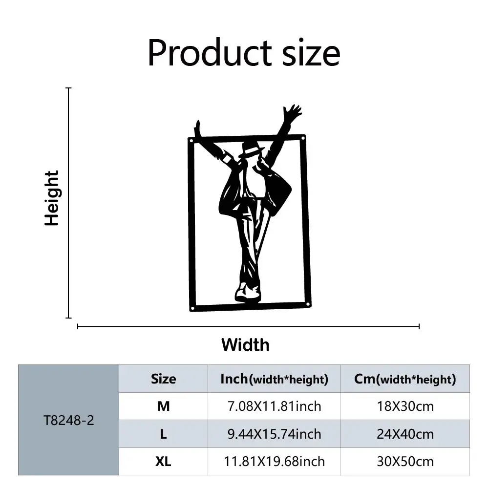 Металлическая Настенная Танцевальная Фигурка Минималистичная Линия Для