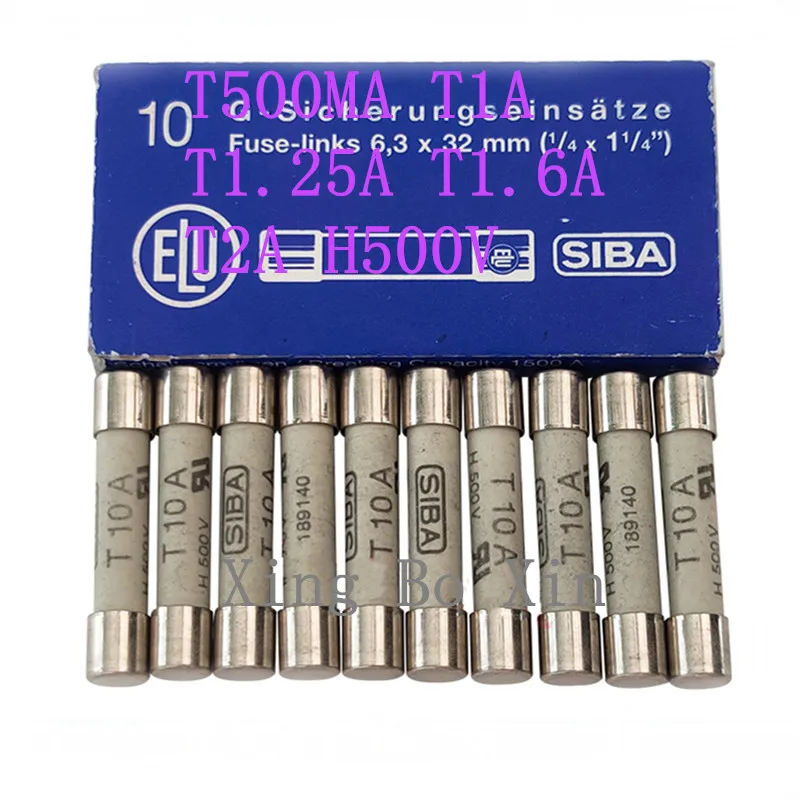 

Free Shipping 10PCS 100% NEW Original 7006565/189140 T500MA T1A T1.25A T1.6A T2A H500V 6.3 x32mm Fuses ceramic molten core 6*32