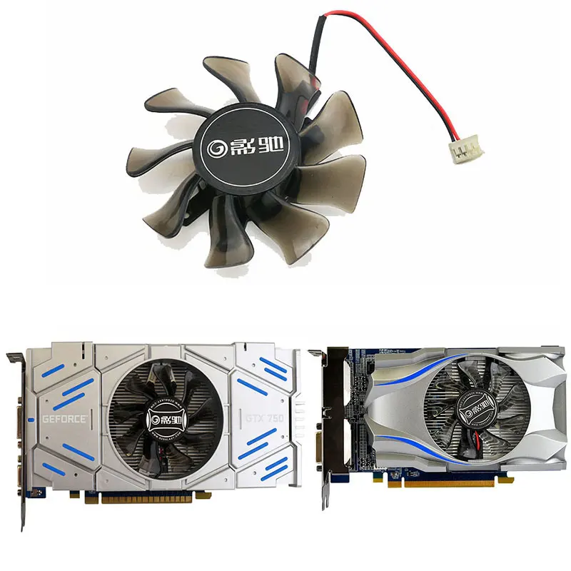 Вентилятор для видеокарты GALAXY GTX 630 640 650ti Tiger General Snapmaster 730 740 750 GA8202M DC, 1 шт.