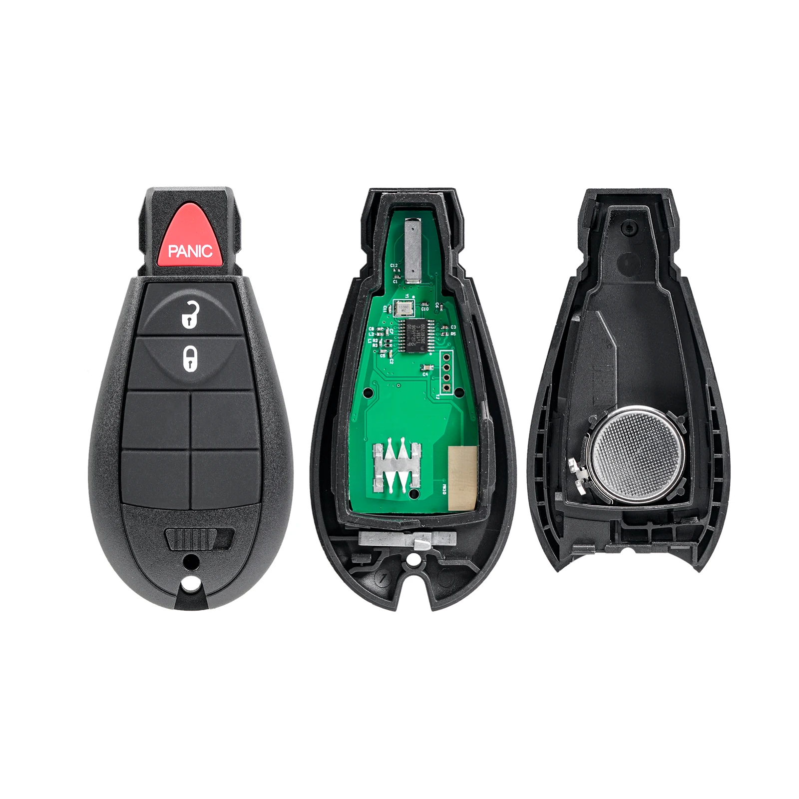 

Remote Key Shell Key Fob Case OEM Electronic 3-Button FOBIK fit for 2014-2019 Jeep Cherokee P/N 68105081