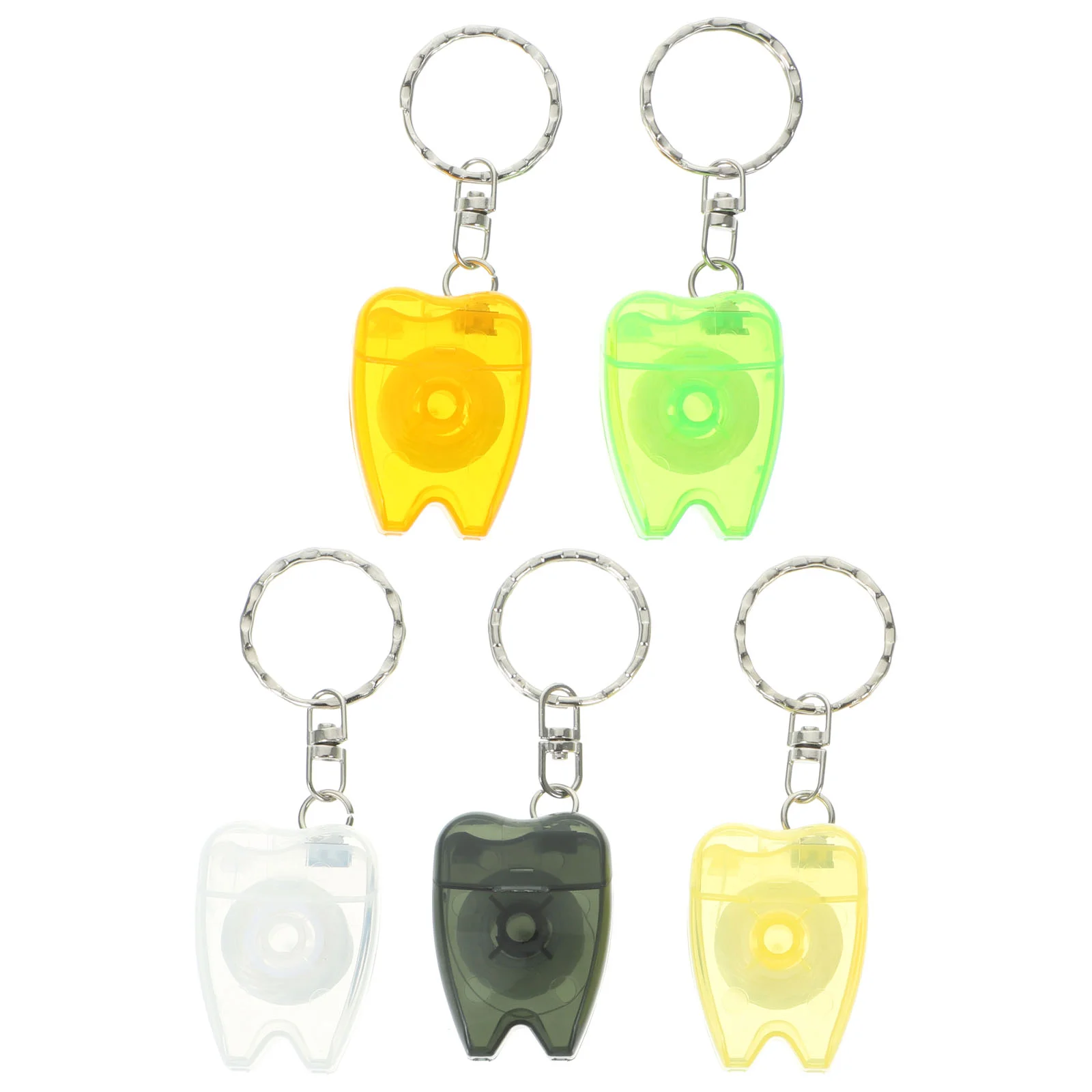

5 Pcs Dental Floss Mini Keychain Teeth Dispenser Convenient Pp Oral Hygiene Supplies Travel