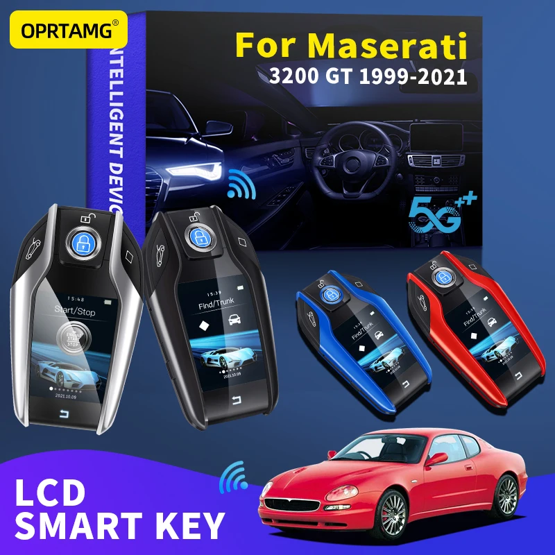 

OPRTAMG For Maserati 3200 GT Car Smart Remote Control Key LCD Display for Keyless Smart Key 1999 2001 2003 2004 2007 2010 2021