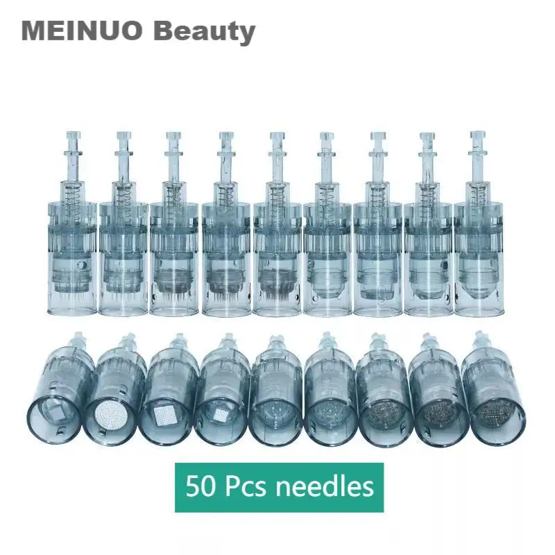 

50pcs Bayonet Needles Cartridges Tip Replacement 11 16 36 42 Nano Needle MTS Micro Needling For M8 Derma Pen Microneedling