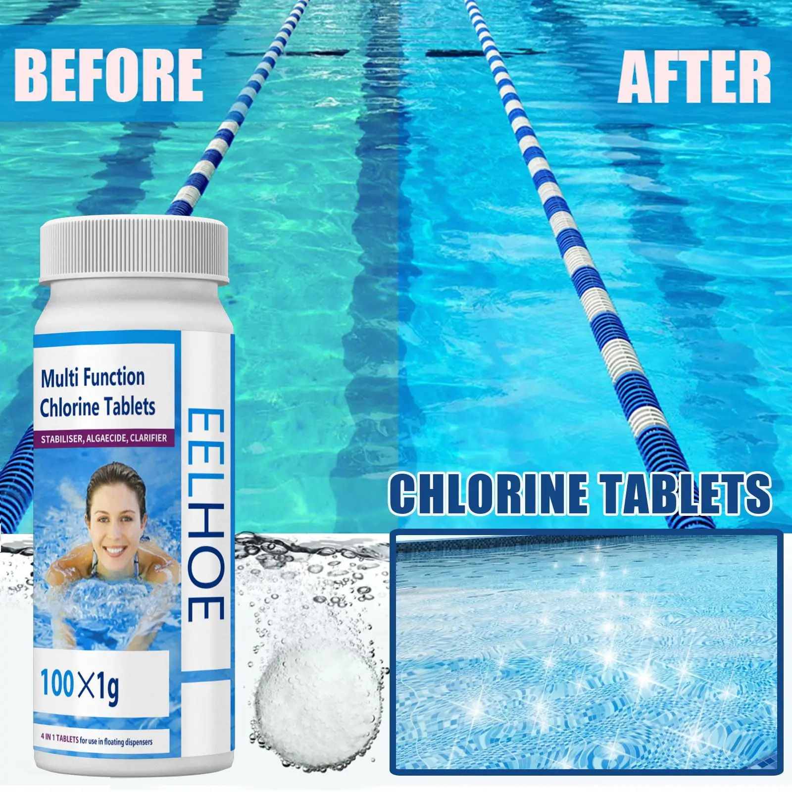 

Multifunctional Swimming Pool & Accessories Pool Cleaning Tablet Hot Tub Dispenser Pool Cleaning Tools Chlorine Tablets