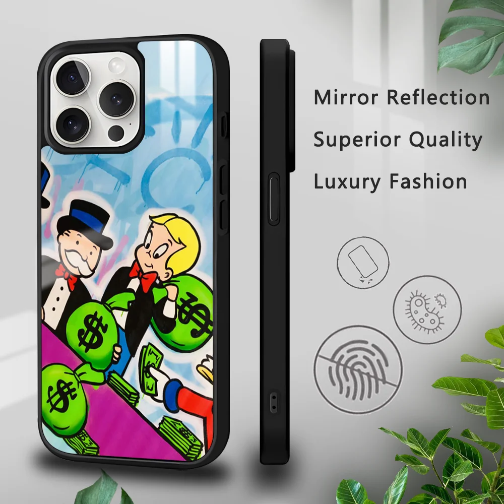Аниме доллар Alec M-Монополия чехол для телефона iPhone 16 15 14 13 12 11 Pro Xs Max Mini Plus Celulares