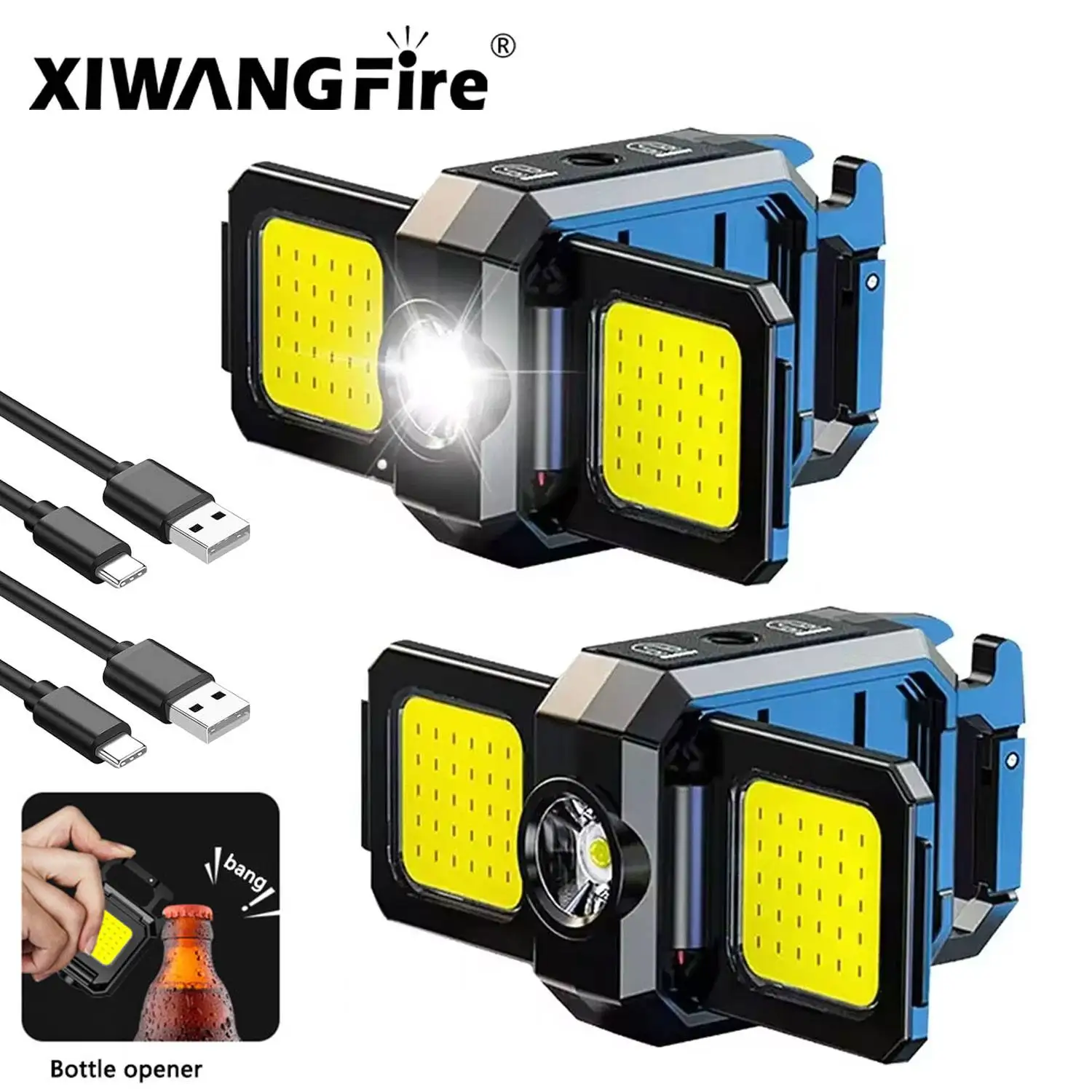XIWANGFIRE светодиодный мини-фонарик XPE карманный рабочий свет USB перезаряжаемый