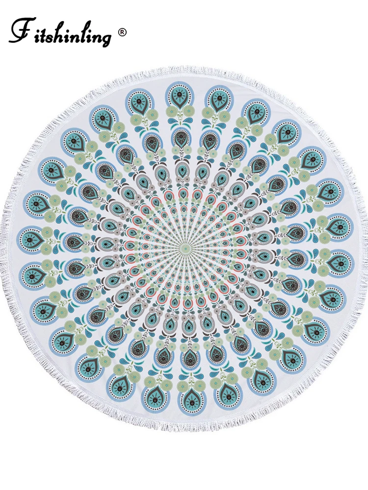 

Fitshinling Print Women's Beach Cape Swimwear Boho Summer Swimsuit Outing Bath Towel Holiday Vintage Beachwear Cover Up Sarong