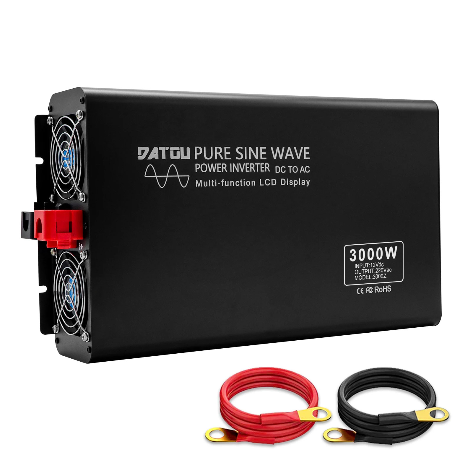 

Pure Sine Wave Inverter Voltage Converter Professional Grade Inverter 3000W DC 12V 24V 48V to AC 110V-220V LCD Special Offer