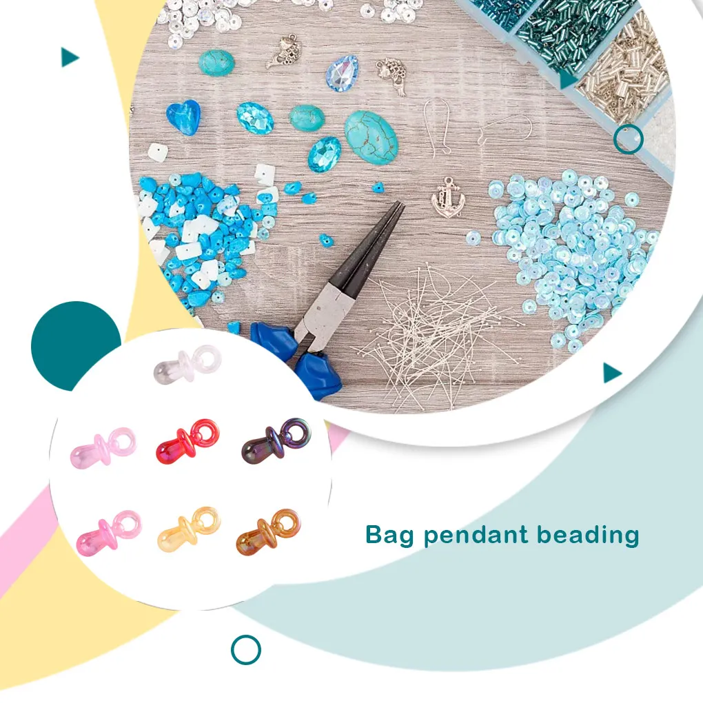 

Bracelet Pacifier Shaped Pendant Earrings Bangles Hanging Decoration Keychain Decor Jewelry Making DIY Crafting