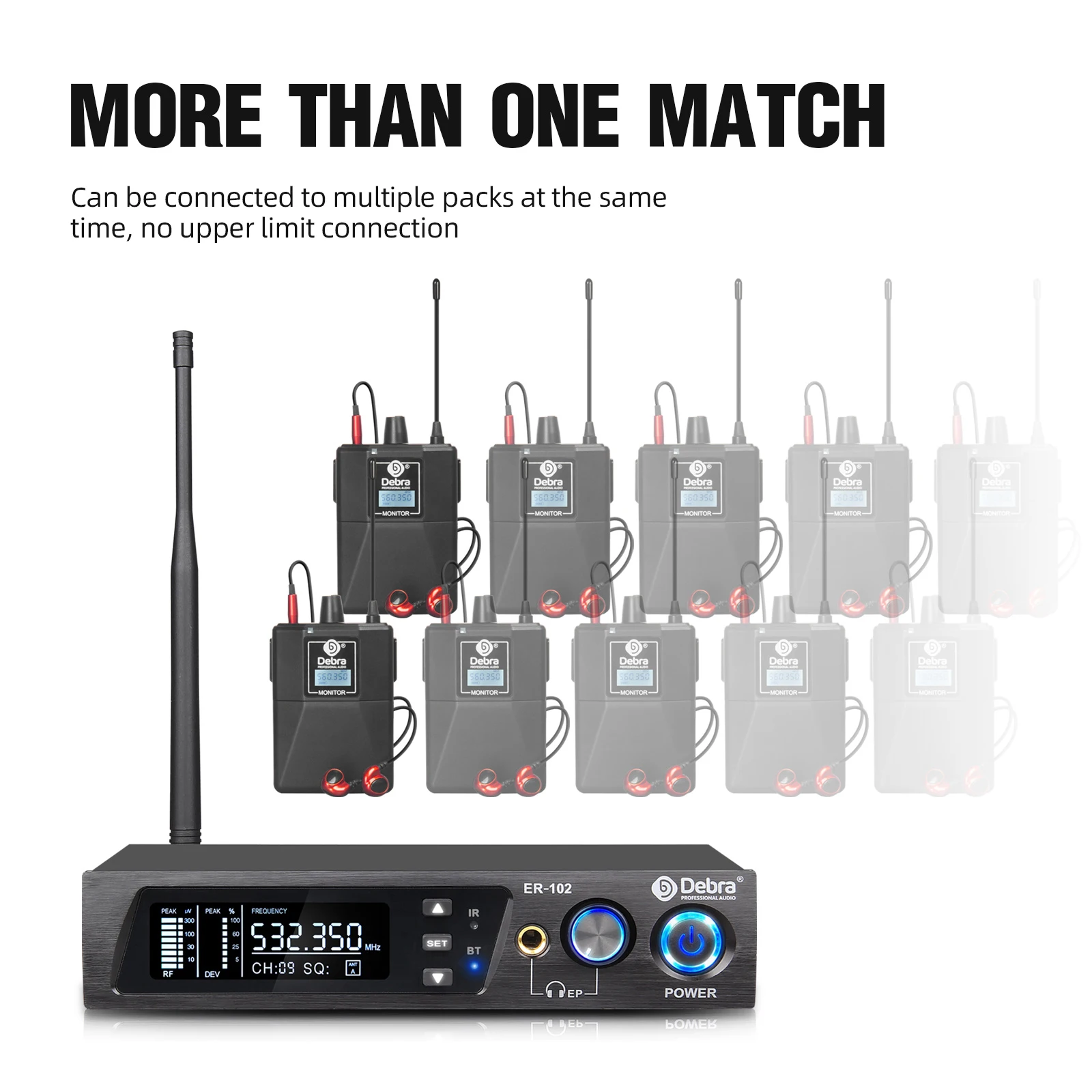 Беспроводная внутриканальная система мониторинга IEM Debra ER102 UHF