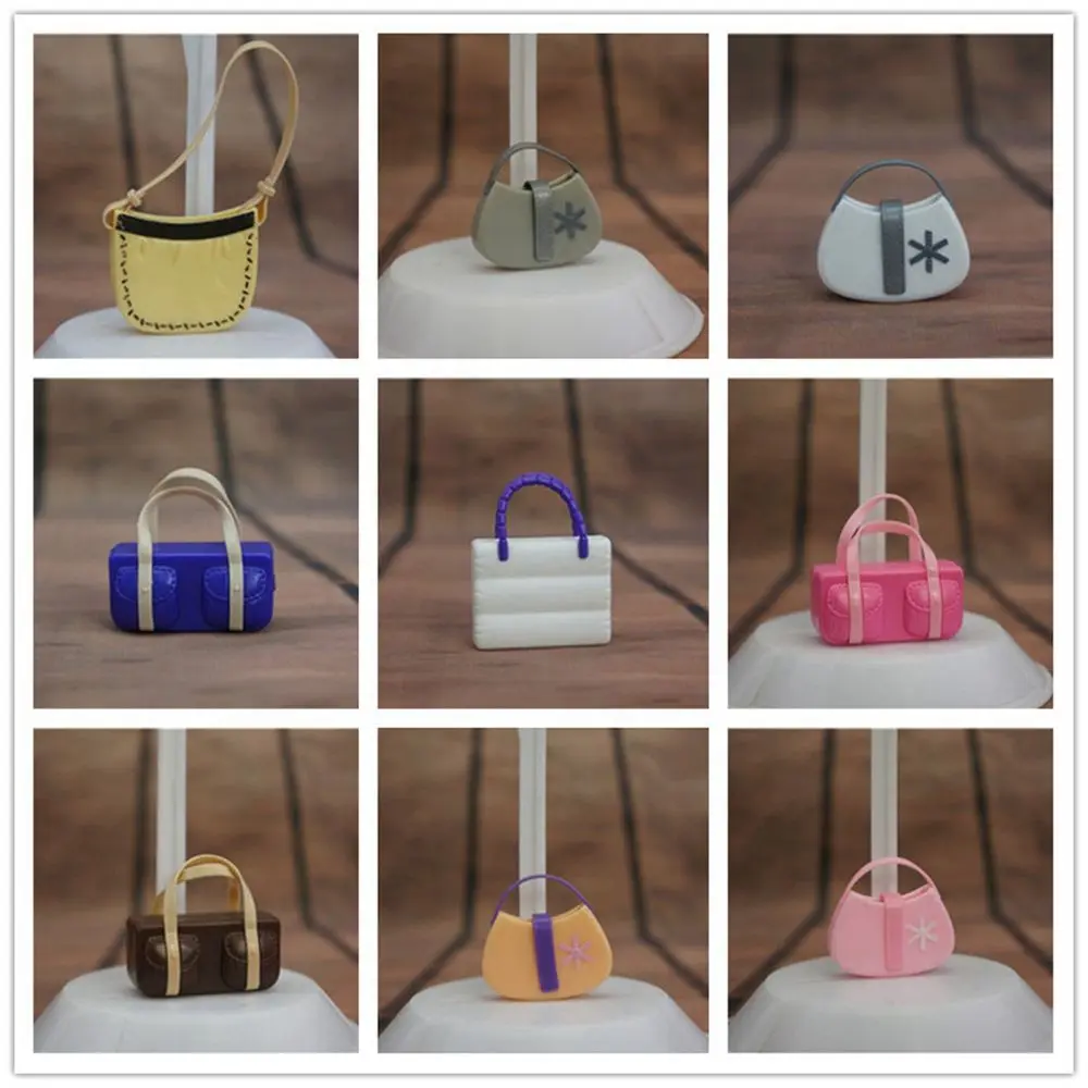 

New Dollhouse Kids Toys Accessories Fashion Dolls Handbag Lady Plastic Bag Purse 1/6 Doll Accessories