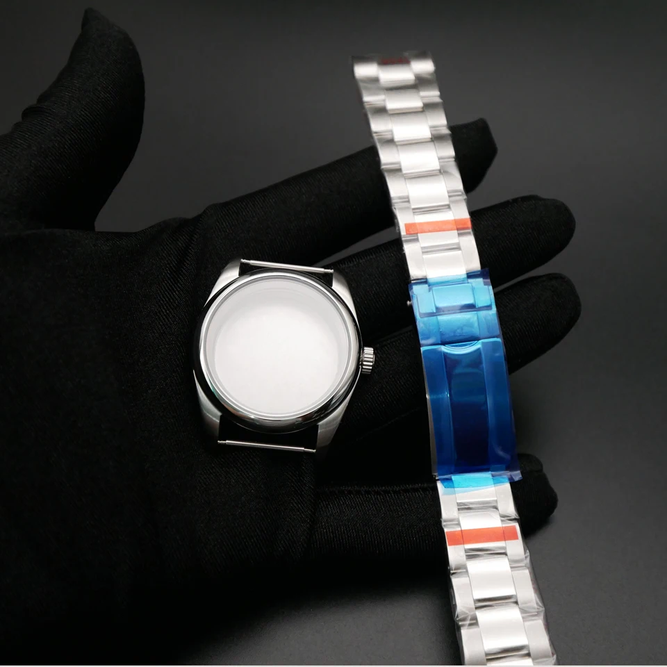 new36mm Stainless Steel Wristwatch Case Kit  NH35/NH36 Mechanical Watch Shell Men's watch case Mechanical Hand Wind movement