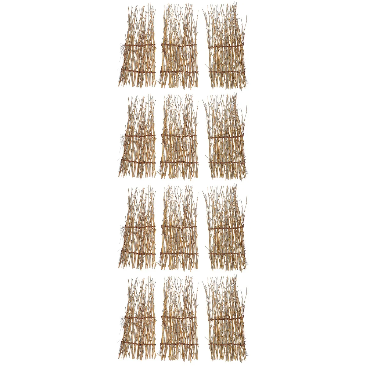 

12 pcs Vintage Bamboo Sushi Fence Plate Seafood Decorative Fence Exquisite Sushi Tool