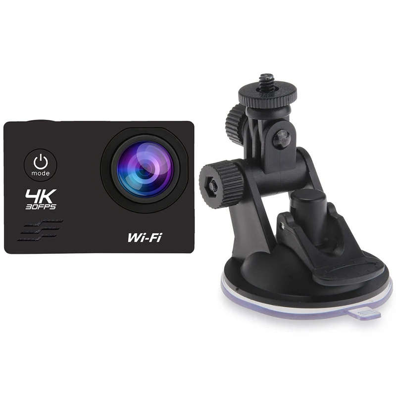 

1 шт. фиксирующий держатель на присоске для камеры Gopro Hero GPS и 1 комплект HD 4K/60Fps Wifi 16MP 2.0 LCD 170D объектив для камеры на шлем