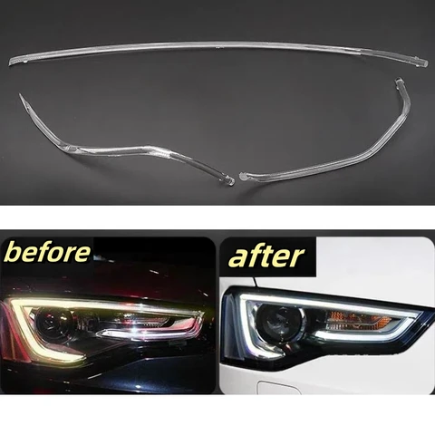 Для Audi A5 2012-2016 автомобильные DRL фары направляющая пластина дневные ходовые огни трубка бар