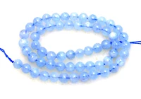 qingmos 5 6mm round natural blue aquamarines gemsstone loose beads for jewelry making necklace bracelet earring diy strand 15