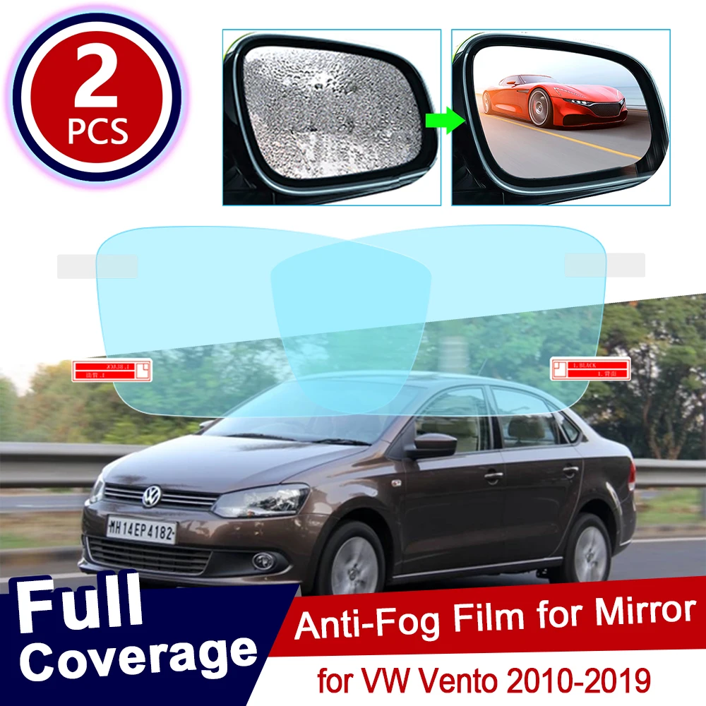 

For Volkswagen VW Vento 2010~2019 Full Cover Anti Fog Film Rearview Mirror Rainproof Anti-Fog Films Clean Car Accessories 2017