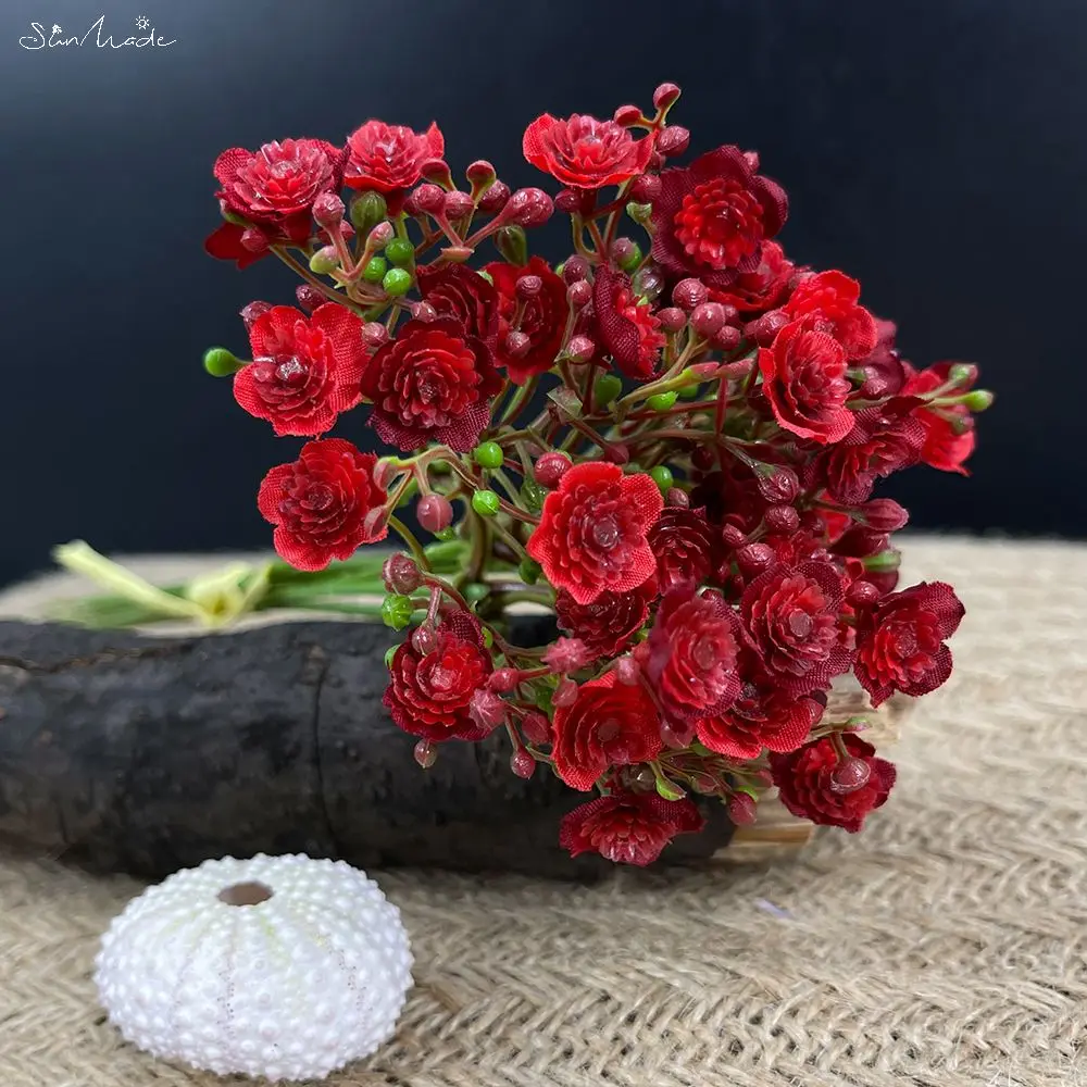 

Искусственные цветы SunMade, 6 штук, белые и розовые